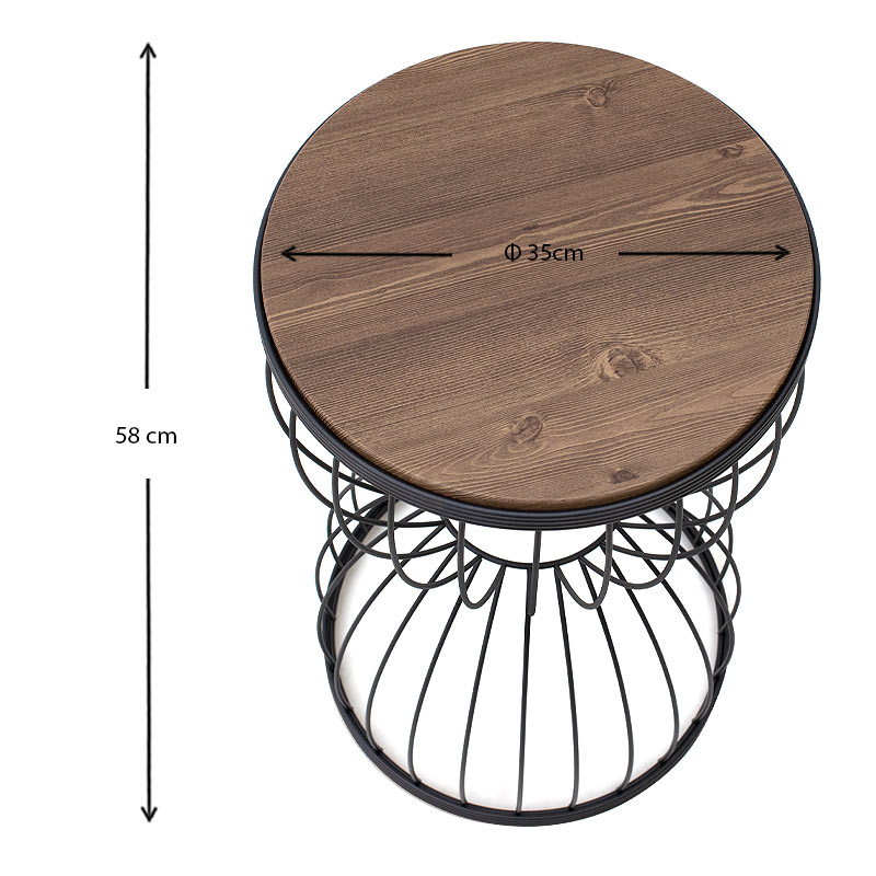 Βοηθητικό τραπεζάκι Art Maison Αστακός - Black Walnut (35x35x58εκ.) Βοηθητικό τραπεζάκι Art Maison Αστακός - Black Walnut (35x35x58εκ.)