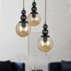 Φωτιστικό οροφής τρίφωτο Art Maison Καστελλιανά - Black (30x30x85εκ.)