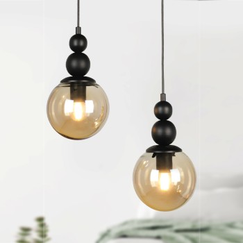 Φωτιστικό οροφής Δίφωτο Art Maison Καστελλιανά - Black (25x25x80εκ)