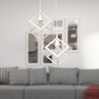 Φωτιστικό οροφής Art Maison Μάραθος Δίφωτο - White (22x22x70εκ.)
