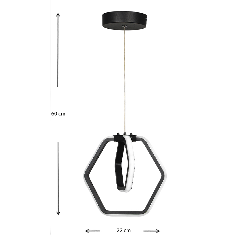 Φωτιστικό οροφής Art Maison Βαχός - Black (22x16x63εκ.)