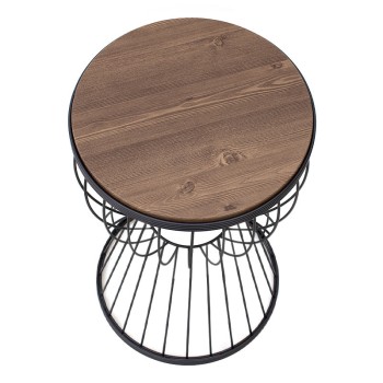 Βοηθητικό τραπεζάκι Art Maison Πεταλάς - Black Walnut (35x35x58εκ.)