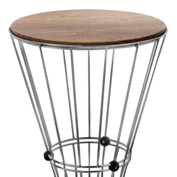 Βοηθητικό τραπεζάκι Art Maison Κεφαλλονιά - Silver Walnut (32x32x58εκ.)