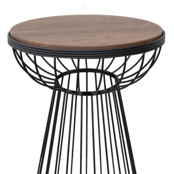 Βοηθητικό τραπεζάκι Art Maison Κεφαλλονιά - Black Walnut (35x35x58εκ.)