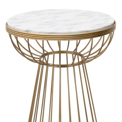 Βοηθητικό τραπεζάκι Art Maison Κεφαλλονιά - Gold White (35x35x58εκ.) Βοηθητικό τραπεζάκι Art Maison Κεφαλλονιά - Gold White (35x35x58εκ.)