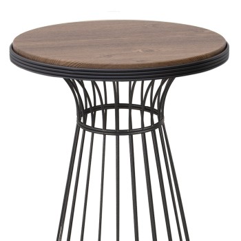 Βοηθητικό τραπεζάκι Art Maison Κεφαλλονιά - Walnut Black (35x35x58εκ.)