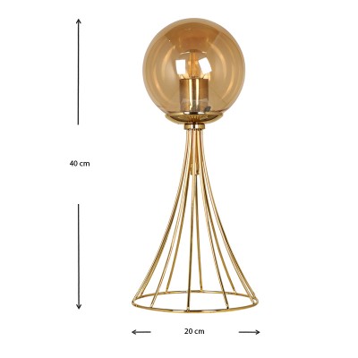 Φωτιστικό επιτραπέζιο Art Maison Αδελιανός - Gold (20x20x40εκ.)