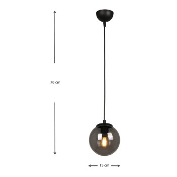 Φωτιστικό οροφής μονόφωτο Art Maison Μητάτο - Black (15x15x70εκ)