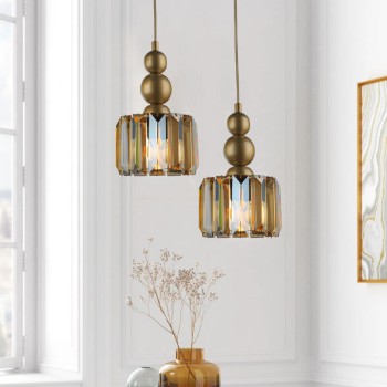 Φωτιστικό οροφής δίφωτο Art Maison Ποταμίδα - Gold (30x30x80εκ.)