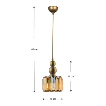 Φωτιστικό οροφής Art Maison - Ποταμίδα Gold (15x15x65εκ.)