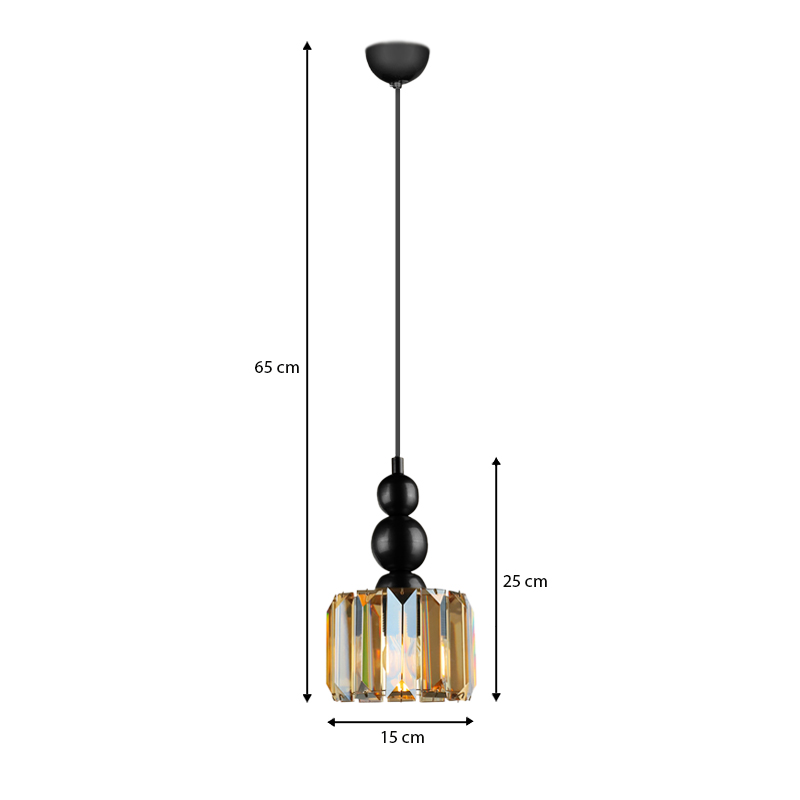 Φωτιστικό οροφής Art Maison Ποταμίδα - Black (15x15x65εκ.)