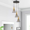 Φωτιστικό οροφής Τρίφωτο Art Maison Μύρτος - Black Gold (30x30x112εκ.)