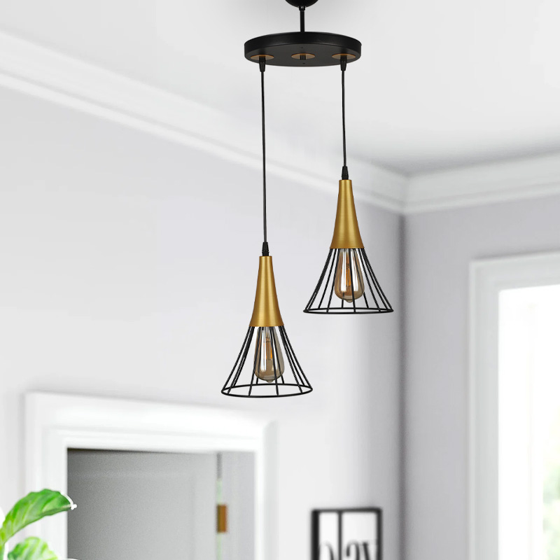 Φωτιστικό οροφής Δίφωτο Art Maison Μύρτος - Black Gold (24x24x85εκ.)