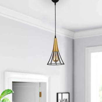 Φωτιστικό οροφής Μονόφωτο Art Maison Μύρτος - Black Gold (18x18x72εκ.)