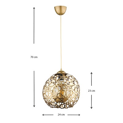 Φωτιστικό οροφής Art Maison Μαγουλάς - Gold (24x24x70εκ.)