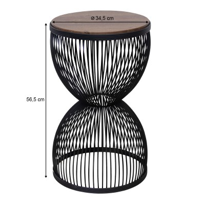 ΤΡΑΠΕΖΑΚΙ ΒΟΗΘΗΤΙΚΟ ART MAISON HAWAIIAN - BLACK WALNUT (34,5x56,5εκ.)