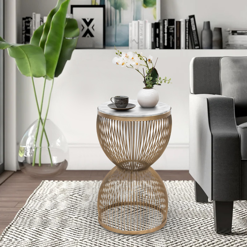 ΤΡΑΠΕΖΑΚΙ ΒΟΗΘΗΤΙΚΟ ART MAISON HAWAIIAN - GOLD WHITE MARBLE (34,5x56,5εκ.)