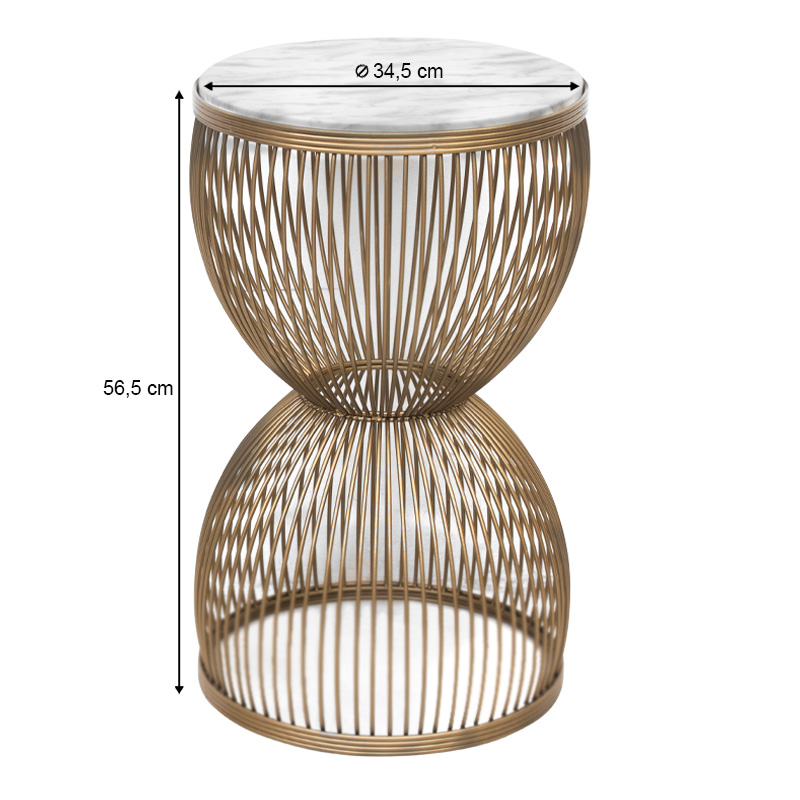 ΤΡΑΠΕΖΑΚΙ ΒΟΗΘΗΤΙΚΟ ART MAISON HAWAIIAN - GOLD WHITE MARBLE (34,5x56,5εκ.)