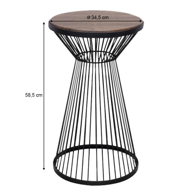 ΤΡΑΠΕΖΑΚΙ ΒΟΗΘΗΤΙΚΟ ART MAISON HANFORD - BLACK WALNUT (34,5x58,5εκ.)