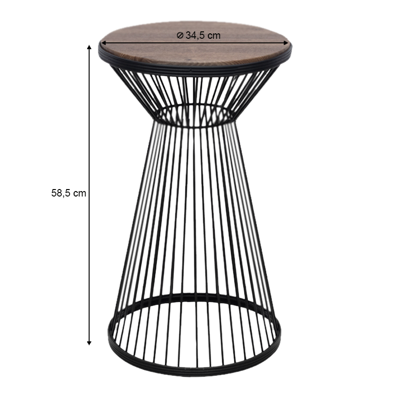 ΤΡΑΠΕΖΑΚΙ ΒΟΗΘΗΤΙΚΟ ART MAISON HANFORD - BLACK WALNUT (34,5x58,5εκ.)