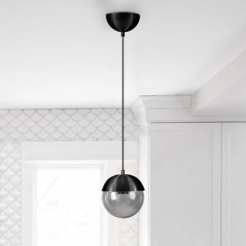 Φωτιστικό οροφής μονόφωτο Art Maison Σούδα - Black (15x15x70εκ.)
