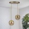 Φωτιστικό οροφής δίφωτο Art Maison Σούδα - Gold (25x25x70εκ.)
