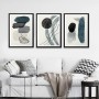 Πίνακας 3 Τεμαχίων Art Maison Frederick J. Brown - Blue Black White (35x45x2εκ)