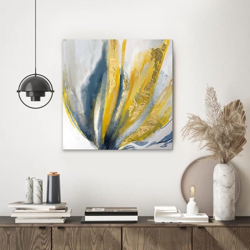 Πίνακας σε καμβά Art Maison James Brantley - Blue Yellow White (50x50x3εκ.)