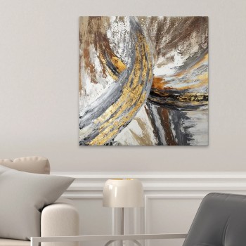 Πίνακας σε καμβά Art Maison McArthur Binion - White Gold (100x100x3εκ.) Πίνακας σε καμβά Art Maison McArthur Binion - White Gold (100x100x3εκ.)