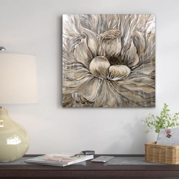 Πίνακας σε καμβά Art Maison Arthello Beck - White Gold (50x50x3εκ.)