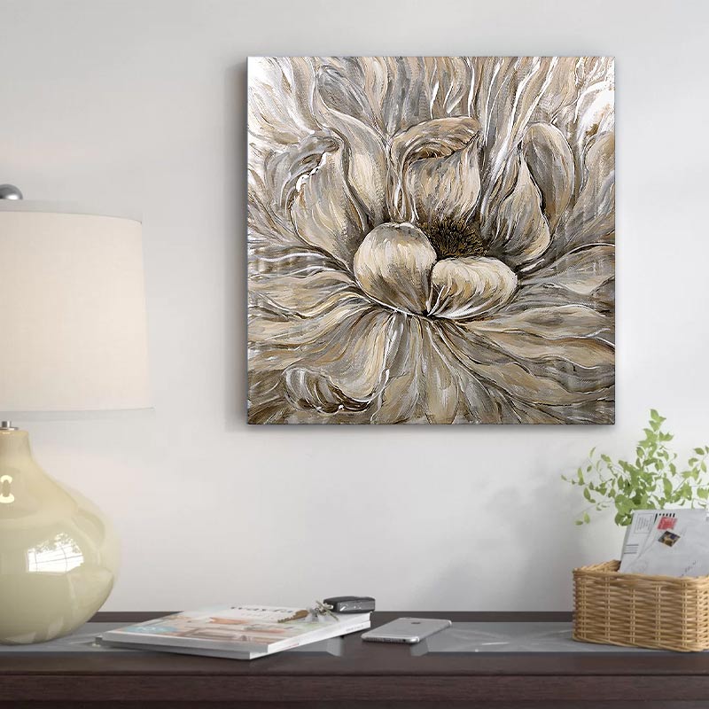 Πίνακας σε καμβά Art Maison Arthello Beck - White Gold (50x50x3εκ.) Πίνακας σε καμβά Art Maison Arthello Beck - White Gold (50x50x3εκ.)