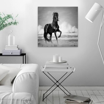 Πίνακας σε καμβά Art Maison Benny Andrews - Gray Black (60x60x3εκ.)
