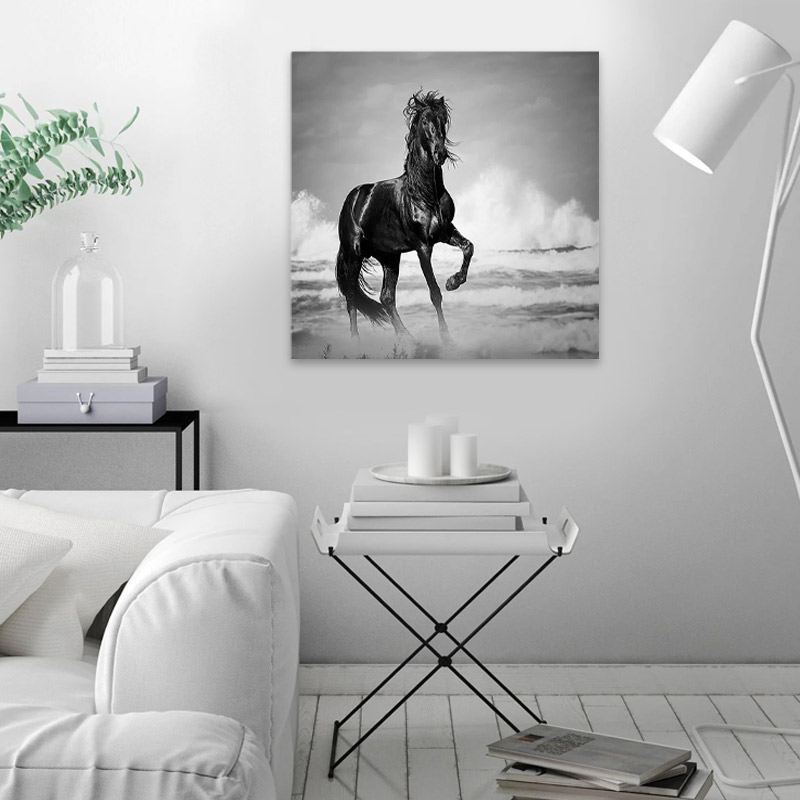 Πίνακας σε καμβά Art Maison Benny Andrews - Gray Black (60x60x3εκ.) Πίνακας σε καμβά Art Maison Benny Andrews - Gray Black (60x60x3εκ.)
