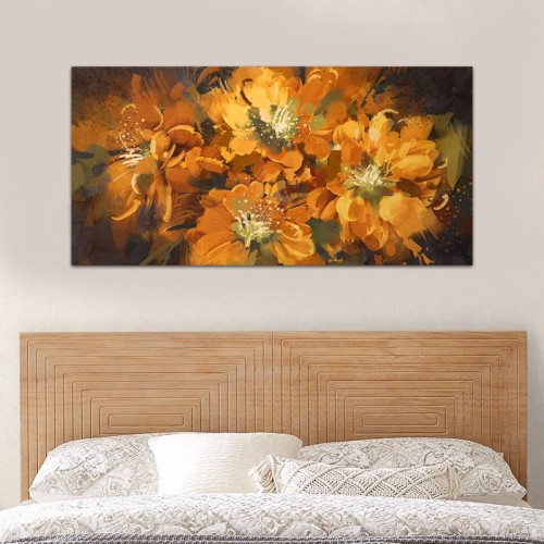 Πίνακας σε καμβά Art Maison Amalia Amaki - Orange (120x60x3εκ.)