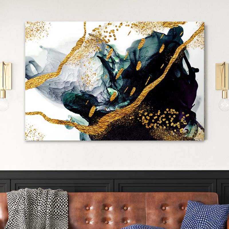 Πίνακας σε καμβά Art Maison Steve R. Allen - Blue Gold White (140x100x3εκ.) Πίνακας σε καμβά Art Maison Steve R. Allen - Blue Gold White (140x100x3εκ.)