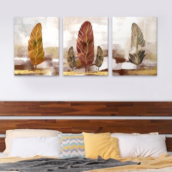 Πίνακας τρίπτυχος σε καμβά Art Maison Jules T. Allen - Multicolor (126x55x3εκ.)