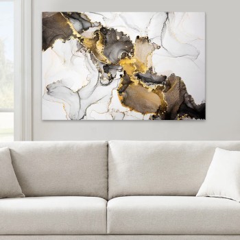 Πίνακας σε καμβά Art Maison Jules T. Allen - White Gold (100x70x3εκ.)