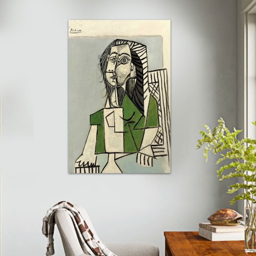 Πίνακας σε καμβά Art Maison Terry Adkins - White Green (60x90x3εκ.)