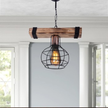 Φωτιστικό οροφής Μονόφωτο Art Maison Κιμουριώτης - Black Walnut (30x15x60εκ.)