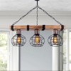 Φωτιστικό οροφής Τρίφωτο Art Maison Κιμουριώτης - Black Walnut (50x15x65εκ)