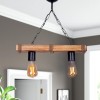 Φωτιστικό οροφής Art Maison Ψέριμος δίφωτο - Walnut Natural (40x10x65εκ.)