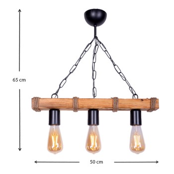 Φωτιστικό οροφής Art Maison Καρδιώτισσα - Walnut Natural (50x10x65εκ.)