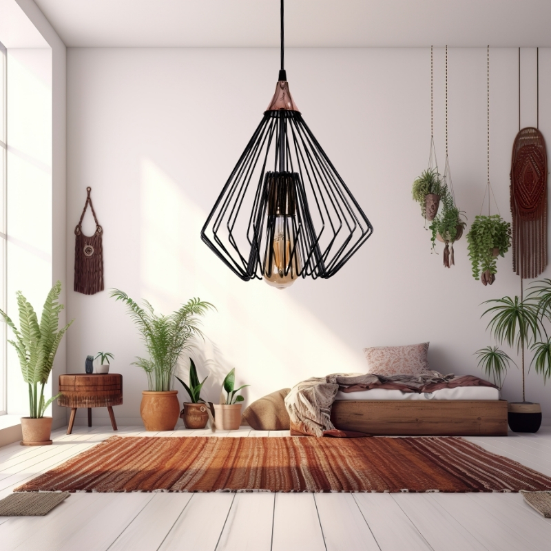 Φωτιστικό οροφής Art Maison Fumio E27 μεταλλικό μονόφωτο χρώμα μαύρο Ø25x70εκ. Φωτιστικό οροφής Art Maison Fumio E27 μεταλλικό μονόφωτο χρώμα μαύρο Ø25x70εκ.