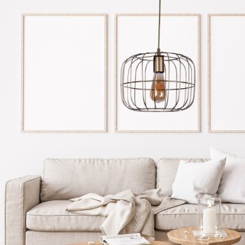 Φωτιστικό οροφής Art Maison Hideaki E27 μεταλλικό μονόφωτο χρώμα χρυσό Ø25x60εκ.
