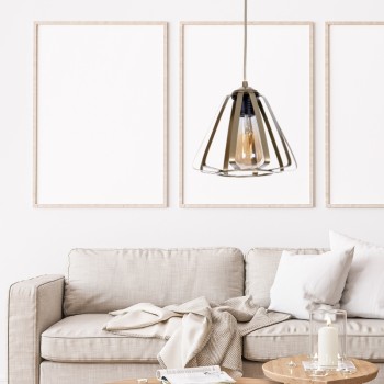Φωτιστικό οροφής Art Maison Ichigo E27 μεταλλικό μονόφωτο χρώμα χρυσό Ø22x65εκ.