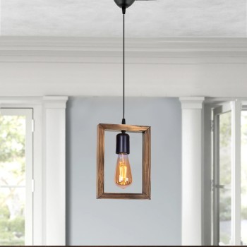 Φωτιστικό οροφής Art Maison Lewisia E27 ξύλινο μονόφωτο χρώμα φυσικό 16x4x70εκ.