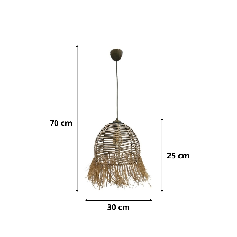 Φωτιστικό οροφής Art Maison Inuyasha E27 χάρτινο μονόφωτο χρώμα φυσικό Ø30x70εκ.