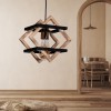 Φωτιστικό οροφής Art Maison Tomiko E27 ξύλινο μονόφωτο χρώμα φυσικό - μαύρο 25x18x70εκ.