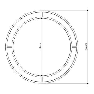 Καθρέφτης τοίχου Art Maison Ζι΄΄α - Black (57x2x57εκ.)