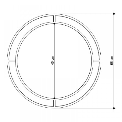 Καθρέφτης τοίχου Art Maison Ζι΄΄α - Black (57x2x57εκ.)